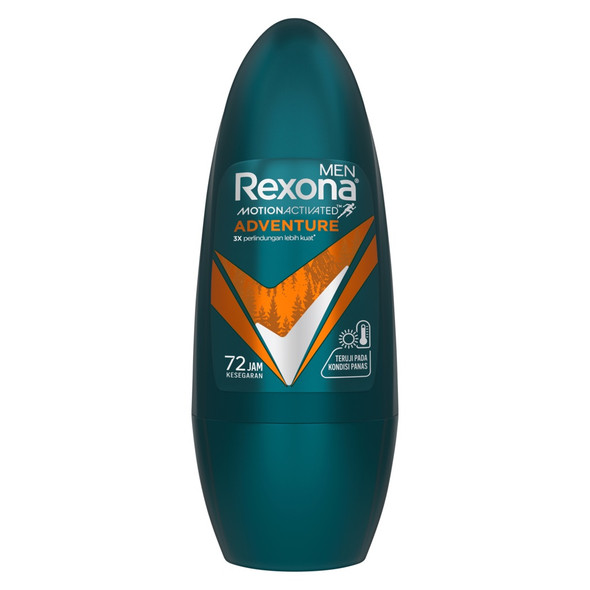 Rexona Men Deodoran Roll On Antiperspirant Adventure, 45ml