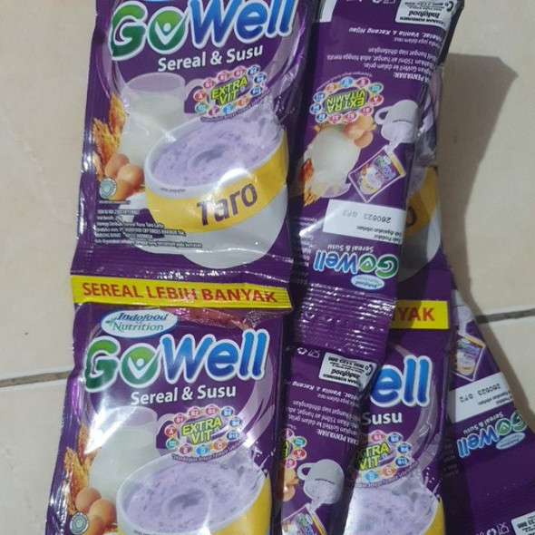 Gowell Taro Flavor Milk Cereal, 290 gram (@29gr x 10ct)