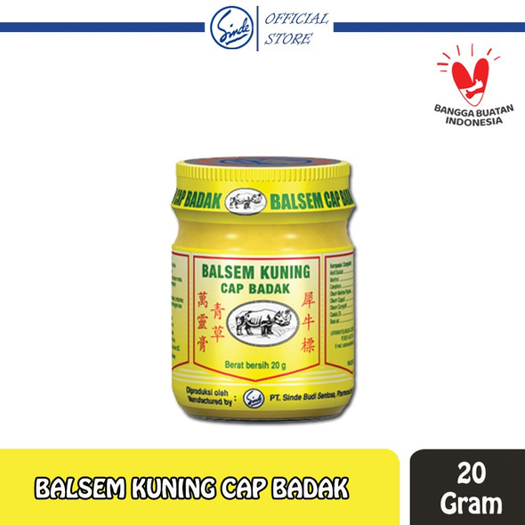 Cap Badak Balsem Yellow Balm, 20 Gram