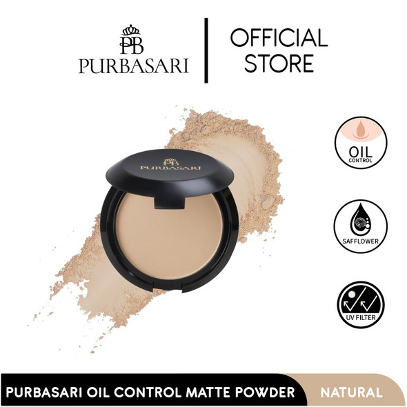 Purbasari Oil Control Matte Powder Natural, 12gr