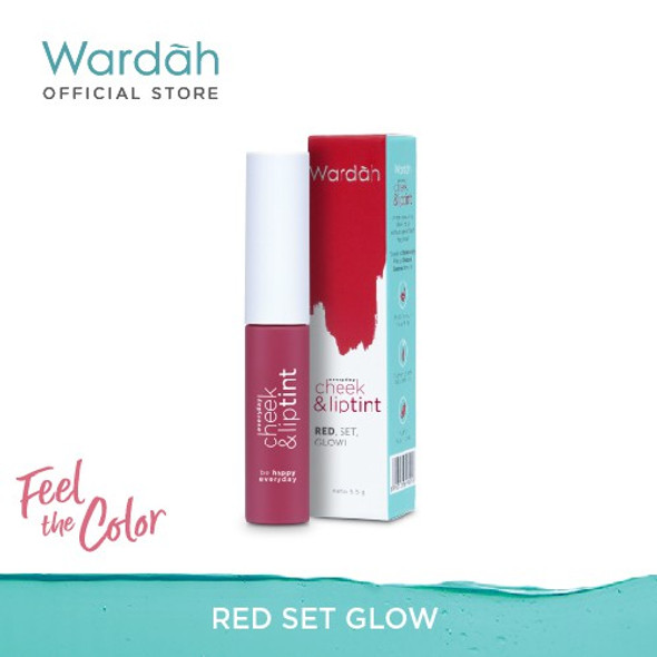 Wardah Everyday Cheek and Lip Tint Red Set Glow - 5,5 gram