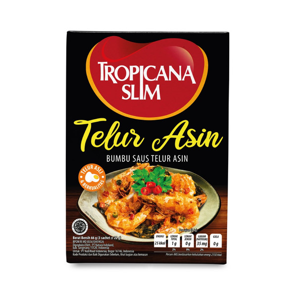 Tropicana Slim Salted Egg Sauce Seasoning, 66 gr (@22gr x 3ct)