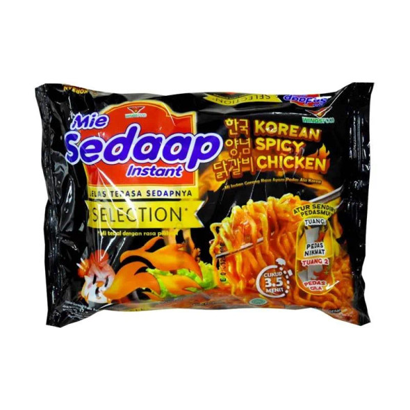 Sedaap Instant Noodle Fried Korean Spicy, 87 gr