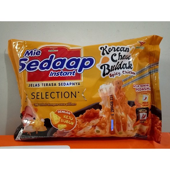 Sedaap Korean Cheese Buldak Fried Instant Noodles, 86 gr (5 Pcs)