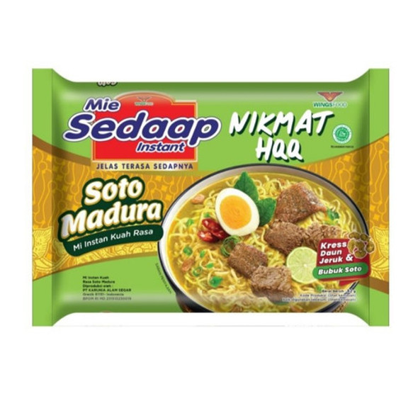 Sedaap Soto Madura Instant Noodles, 82 gr (5 Pcs)