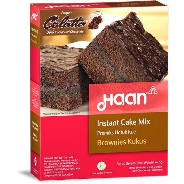 Haan Instant Cake MIx Brownies, 475gr