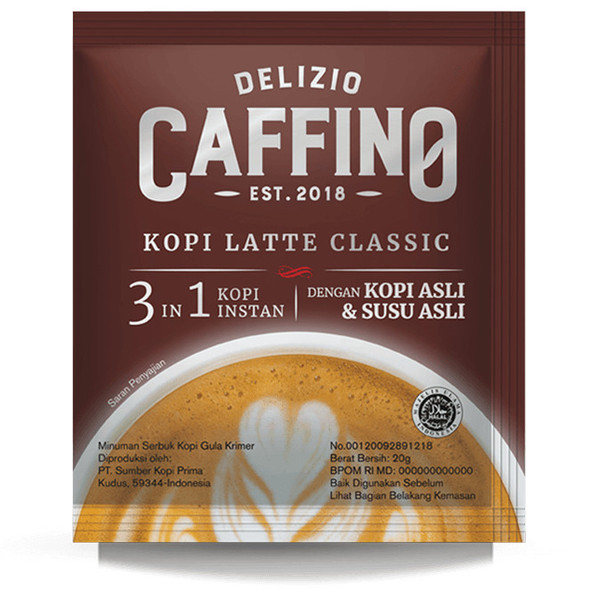 Caffino Kopi Latte Classic, 10 saset
