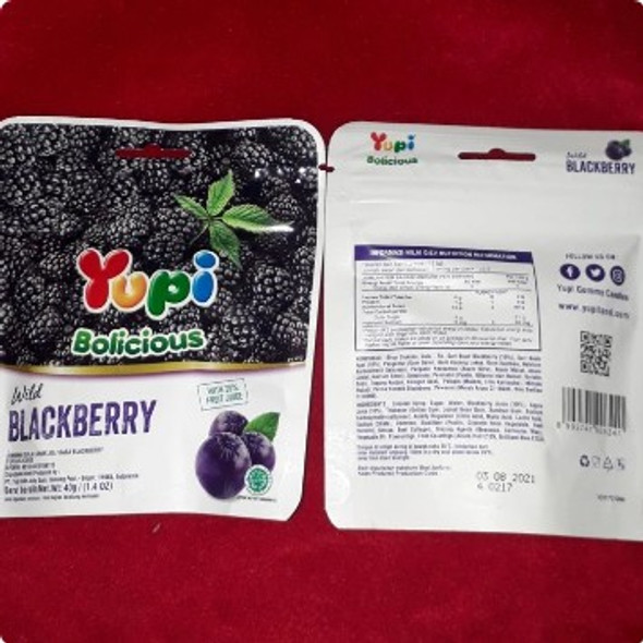 Yupi Gummy Candies Bolicious Blackberry , 40gr