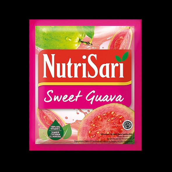 NutriSari Instant Drink  Rasa Sweet Guava (Sweet Guava Flavour) @11gr (Pack of 10)