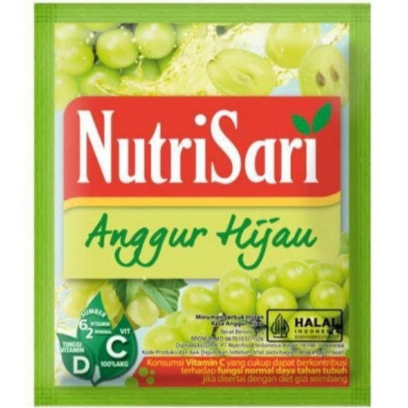 NutriSari Anggur Hijau (Green Grapes) @11gr (Pack of 10)