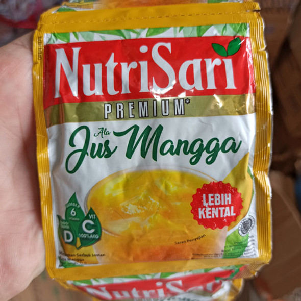 NutriSari Premium Jus Mangga (Premium Mango Juice) Instant Drink @15gr  (Pack of 10)