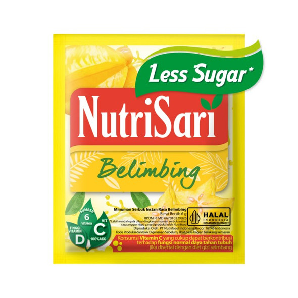 NutriSari Belimbing (Star fruit) Instant Drink @6gr (Pack of 10)