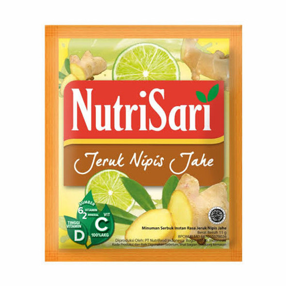 NutriSari Jeruk Nipis Jahe (Lime Ginger) Instant Drink @11gr (Pack of 10)