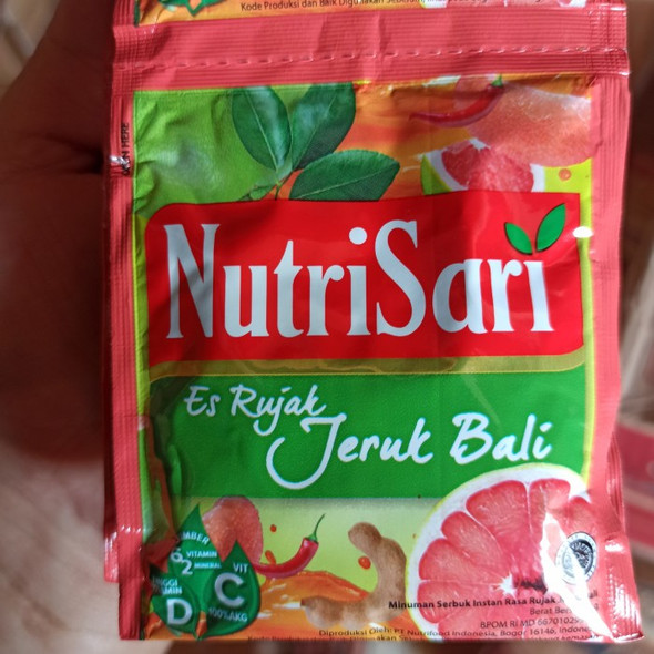 NutriSari Es Rujak Jeruk Bali (Balinese Orange Rujak Ice) @14gr (Pack of 10)