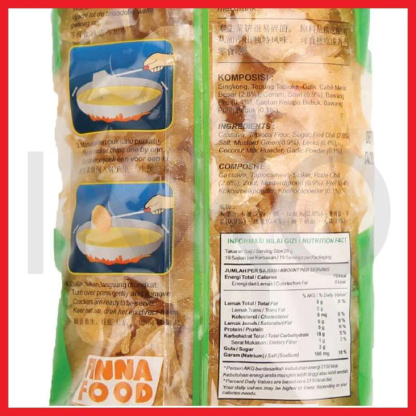 FINNA Lettuce Vegetable Crackers - FINNA Kerupuk Sayur Selada, 380gr