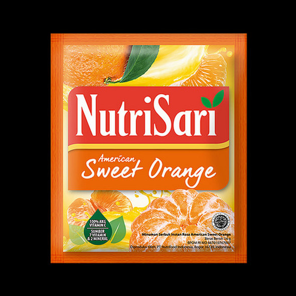 NutriSari American Sweet Orange Instant Drink @14gr (Pack of 10)