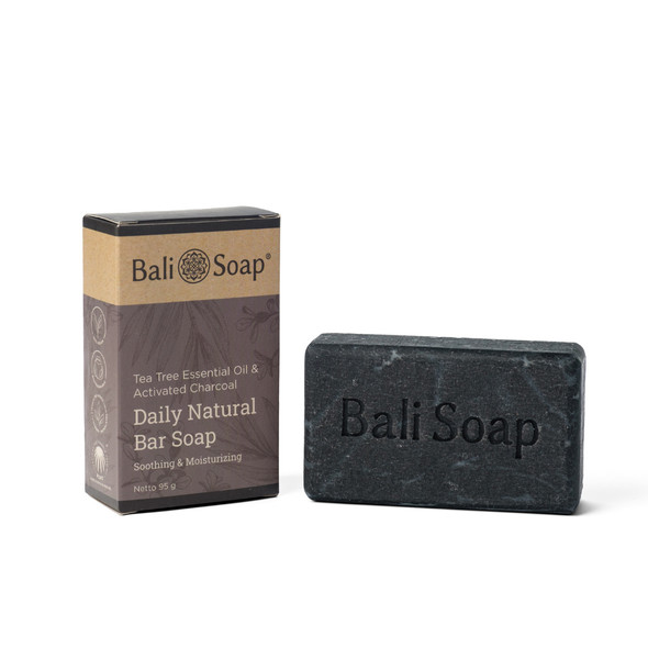 Bali Soap Essential Oil Bar Soap - TeaTree & Activated Charcoal, 95gr
