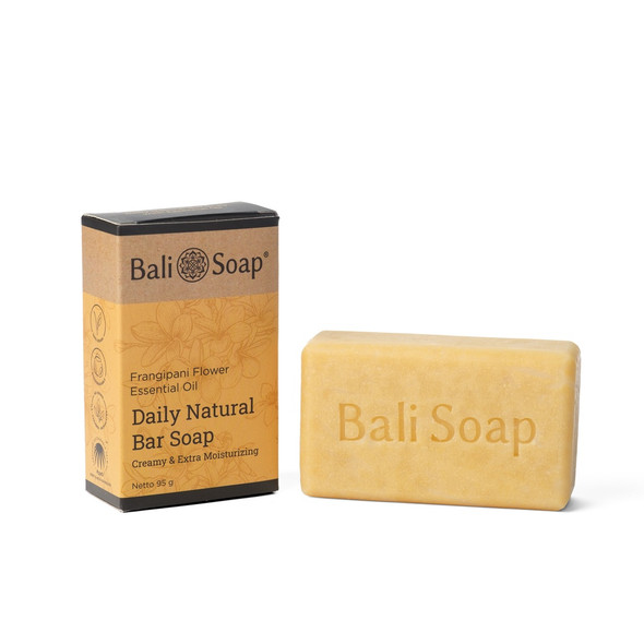 Bali Soap Essential Oil Bar Soap - Frangipani Flower, 95gr