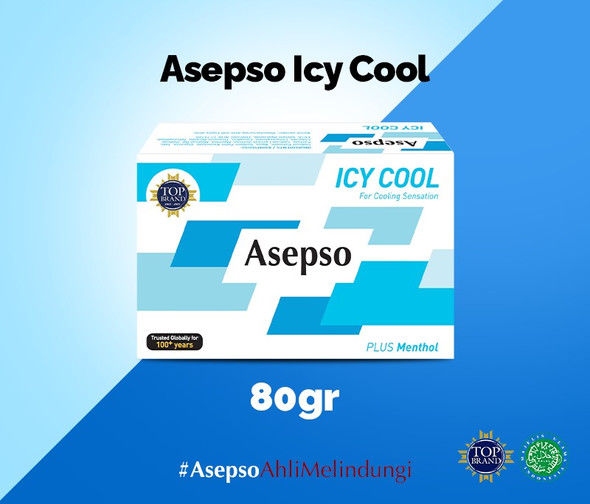 Asepso Bar Soap Icy Cool, 80GR