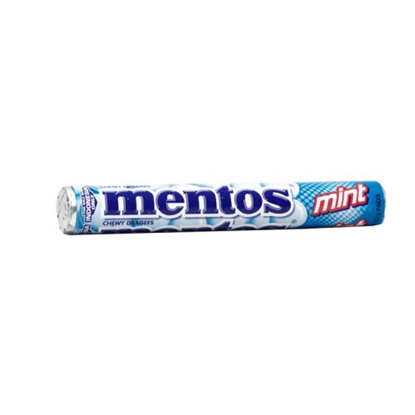 Mentos Chewy Dragees Mint Roll, 37g