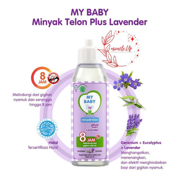 My Baby Minyak Telon Plus Lavender - Telon Plus Lavender Oil, 60ml