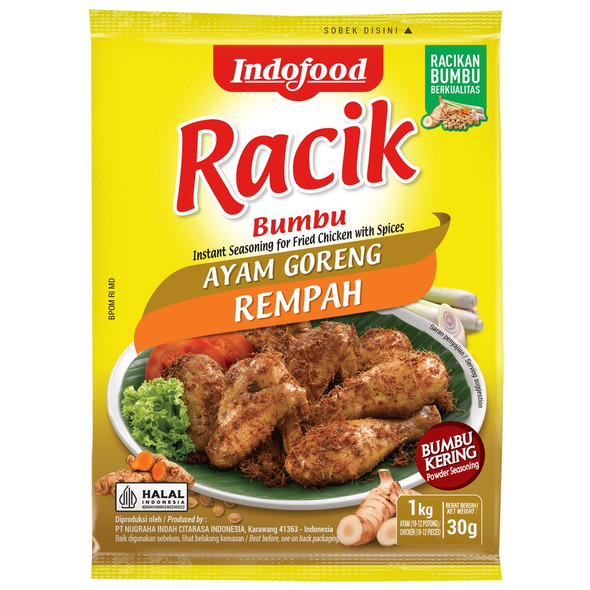 Indofood Racik Bumbu Ayam Goreng Rempah - Indofood Mixes Spiced Chicken Seasoning, 30 gr