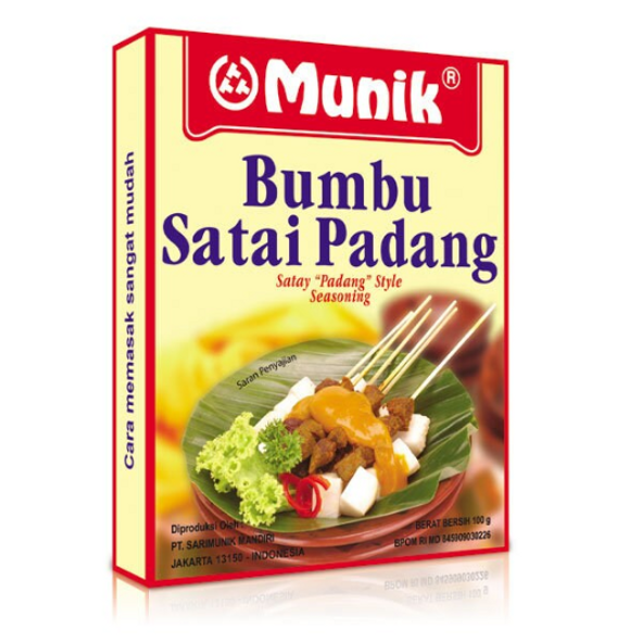 Munik  Bumbu Satai Padang - Munik Padang Satai Seasoning, 100 gr