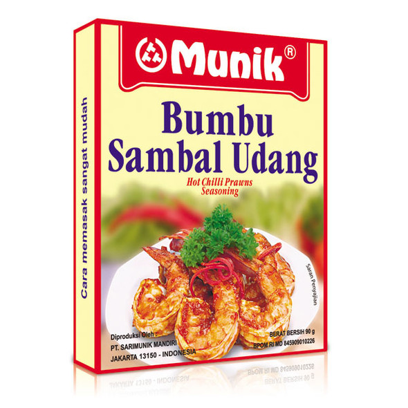 Munik Shrimp Chili Seasoning - Munik Bumbu Sambal Udang, 90 gr