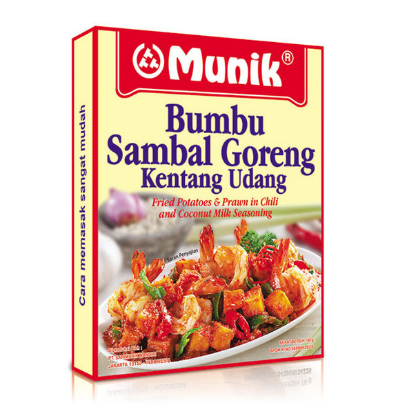 Munik Bumbu Sambal Goreng Kentang Udang - Munik Fried Potato Shrimp Sambal Seasoning, 140gr