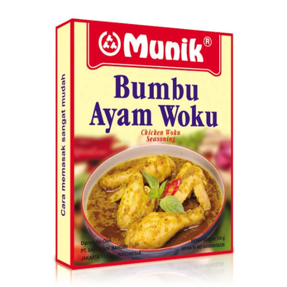 Munik Bumbu Ayam Woku - Munik Woku Chicken Seasoning, 135 gr