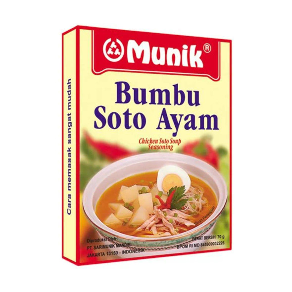 Munik Bumbu Soto Ayam - Munik Chicken Soto Seasoning, 70gr