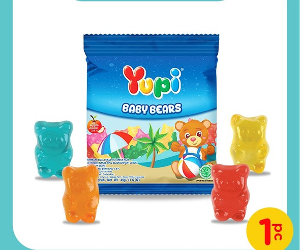 Yupi Gummy Candy Baby Bears, 45 gr