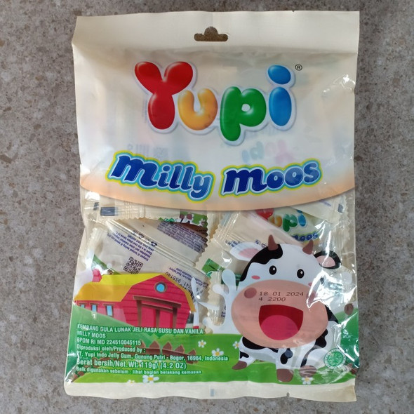 Yupi Gummy Candy Milly Moos, 108 gr