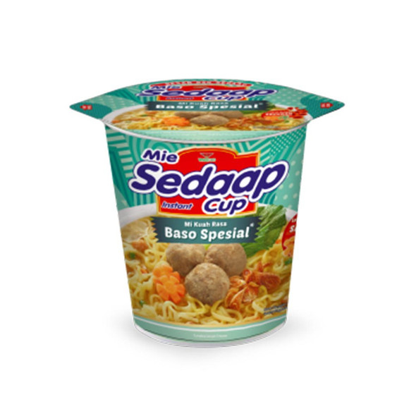 Sedaap Instant Noodle Cup Baso Special, 72 gr