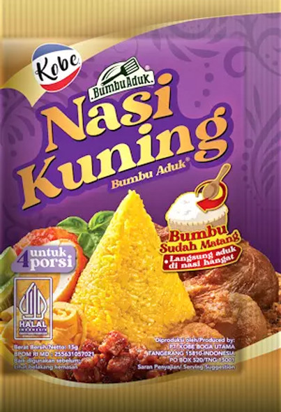 Kobe Bumbu Aduk Nasi Kuning (Kobe Yellow Rice Mixed Seasoning) - 15gr (Pack of 3)