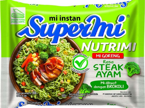 Supermi Instant Noodle Goreng Nutrimi  (Fried Nutrimi), 80 gr (5 pcs)