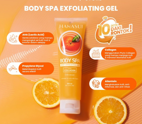 Hanasui Vita Smoothies Body Spa Exfoliating Gel (Orange), 300 ml