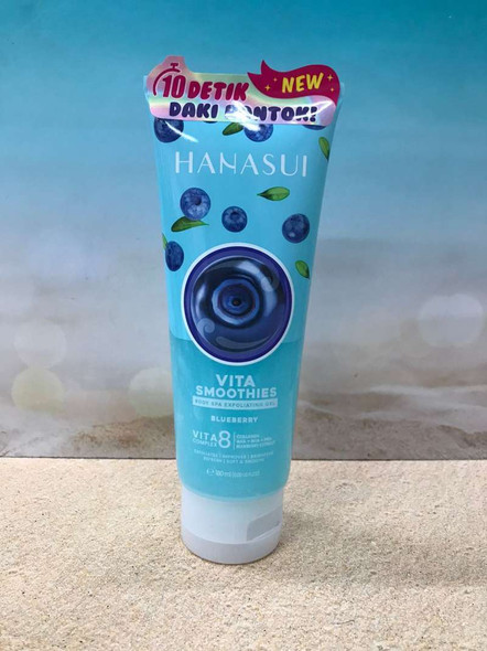 Hanasui Vita Smoothies Body Spa Exfoliating Gel (Blueberry), 180 ml