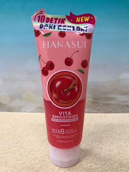 Hanasui Vita Smoothies Body Spa Exfoliating Gel (Cherry), 180 ml