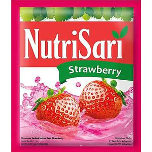 Nutrisari Minuman Instant Rasa Strawberry - Strawberry Flavored Instant Drink, 11gr (10 Sachet)