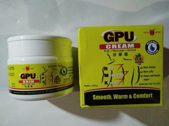 Cap Lang Eagle Brand GPU Cream with Nutmeg Oil, 150 Gram