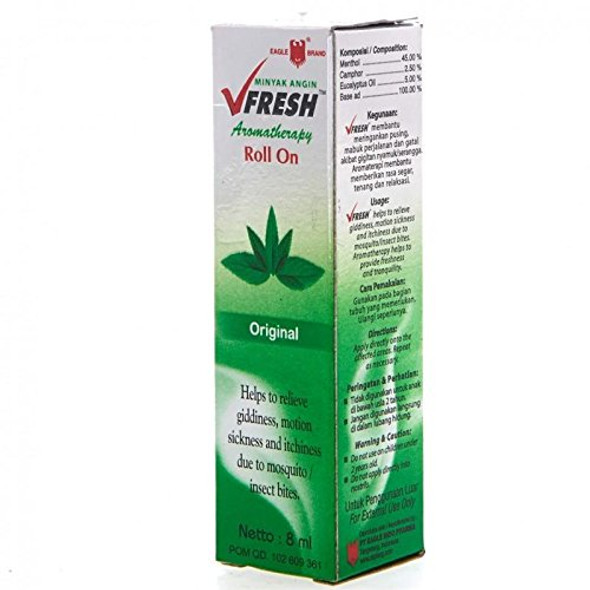 VFresh Original Aromatherapy Roll-On Oil, 8ml