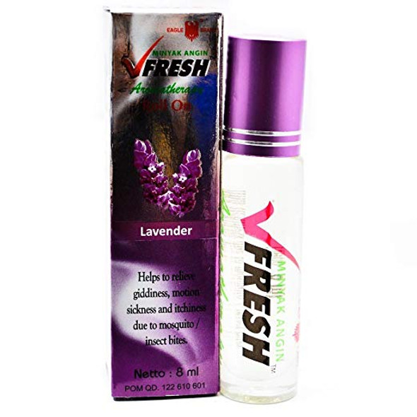 VFresh Lavender Aromatherapy Roll-On Oil, 8ml