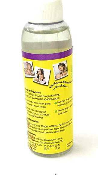 Tresno Joyo Minyak Telon Oil Herbal plus - Lavender, 60 Ml (2 Fl Oz)
