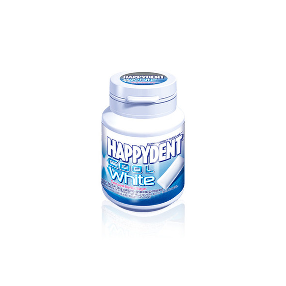 Happydent Cool White Mint Flavored Chewing Gum, 61.6gr