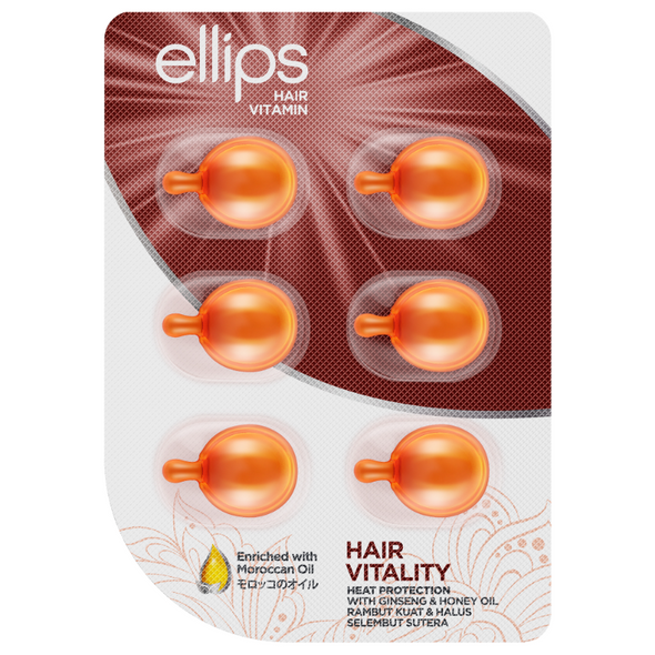 Ellips Hair Vitamin (Moroccan Oil) - Hair Vitality, 6 Blister (@ 6 Capsule)