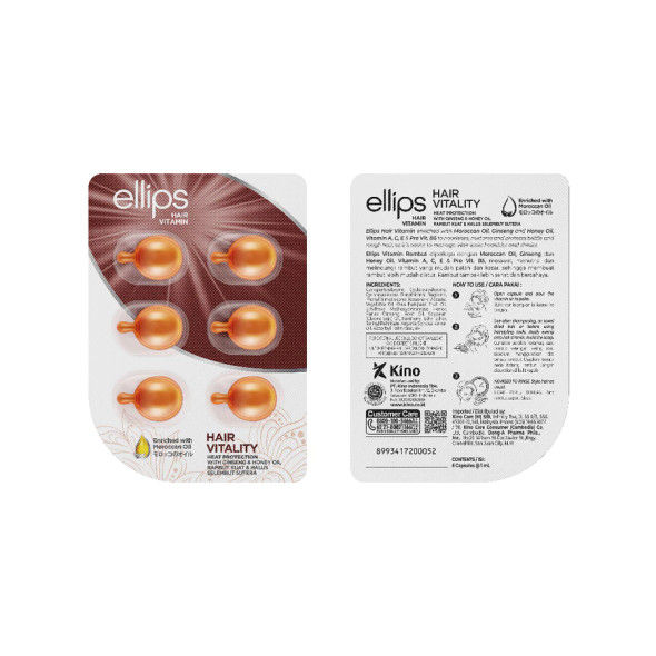 Ellips Hair Vitamin (Moroccan Oil) - Hair Vitality, 6 Blister (@ 6 Capsule)