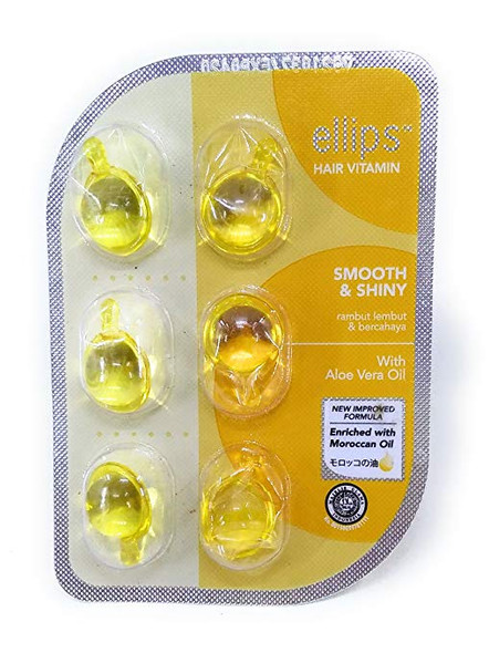 Ellips Hair Vitamin (Moroccan Oil) - Smooth & Shiny, 12 Blister (@ 6 Capsule)