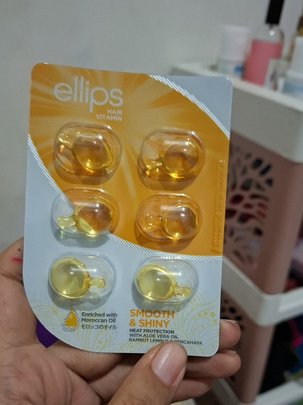 Ellips Hair Vitamin (Moroccan Oil) - Smooth & Shiny, 6 Blister (@ 6 Capsule)