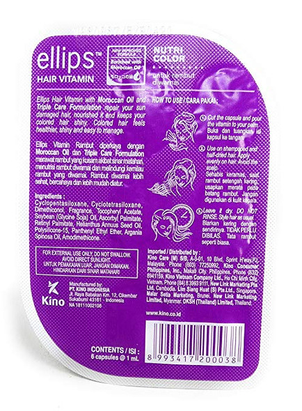 Ellips Hair Vitamin (Moroccan Oil) - Nutri Color, 12 Blister (@ 6 Capsule)